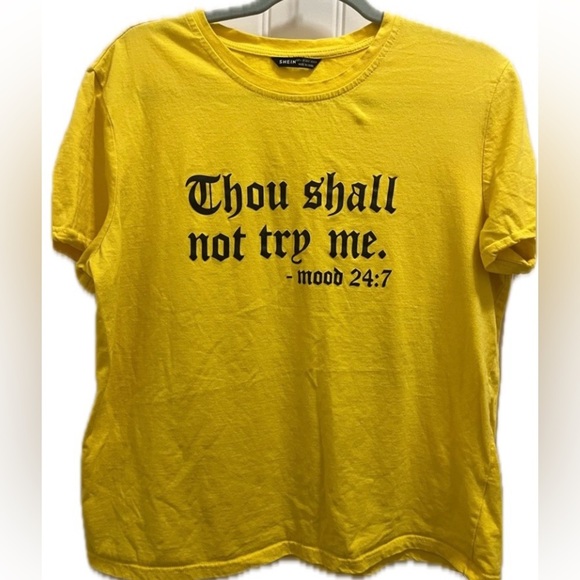 Shein “Thou Shall Not Try Me” Tee - Picture 2 of 4